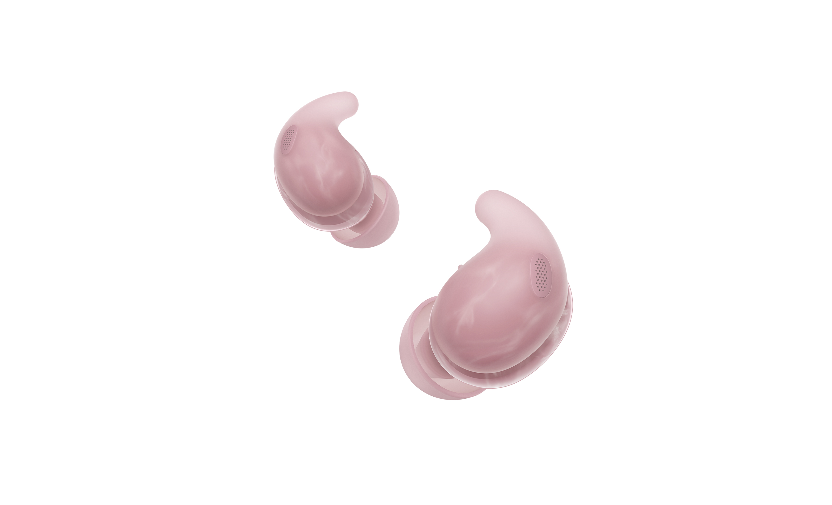 360-graders visning af LinkBuds Fit i Marble Pink.