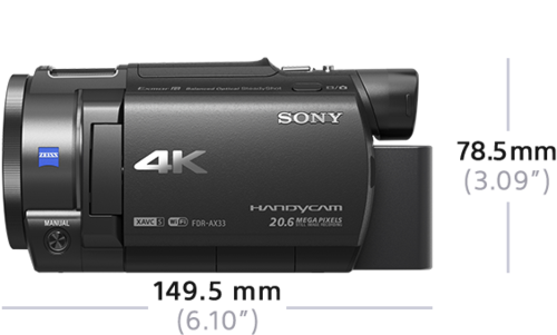 Lille 4K-videokamera med Wi-Fi | FDR-AX33 | Sony Denmark